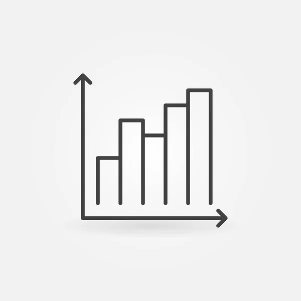 Vector gráfico de barras concepto de línea delgada icono simple — Archivo Imágenes Vectoriales