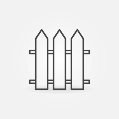 Ahşap Çit ana hatları vektör konsepti simgesi