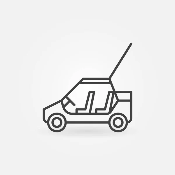 Buggy Vehicle vector concept icon in outline style — Stock Vector