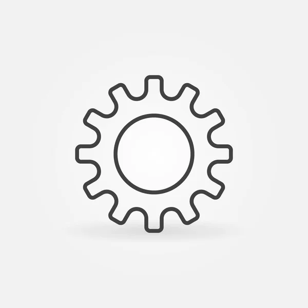 Gearwheel vector concept icon in outline style — Stock Vector