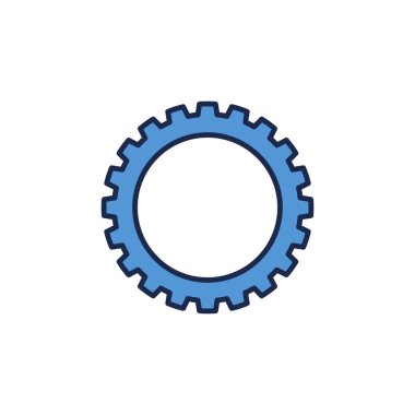 Çark vektör konsepti mavi simge