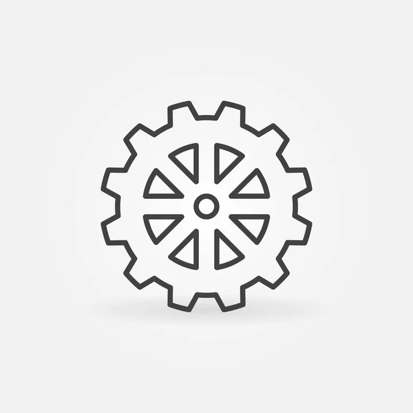 Vector Cog Wheel Linie Vektor Konzept Symbol — Stockvektor