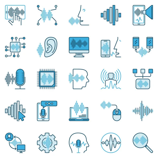 Speech Recognition creative vector icons collection — Stock Vector