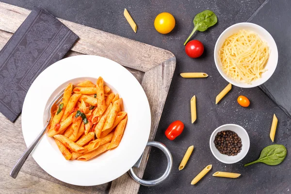 Gluten Free Pasta Ingredients Cooking Healthy Eating Concept Horizontal — Stock Photo, Image