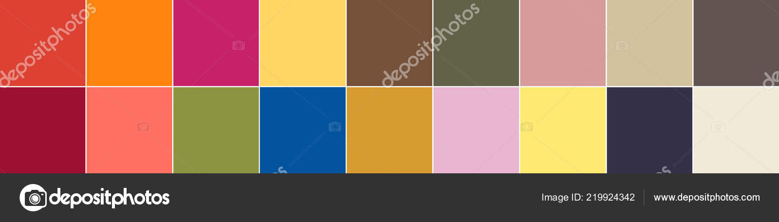 Pantone Color Trends Summer Colors Clothes 2019 Set Of 16