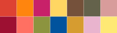 «Ana sayfa» 14 Pantone renk sezon ilkbahar yaz 2019 paletinin. Pantone Ny ve Londra moda hafta renkler. Moda renkler kavramı
