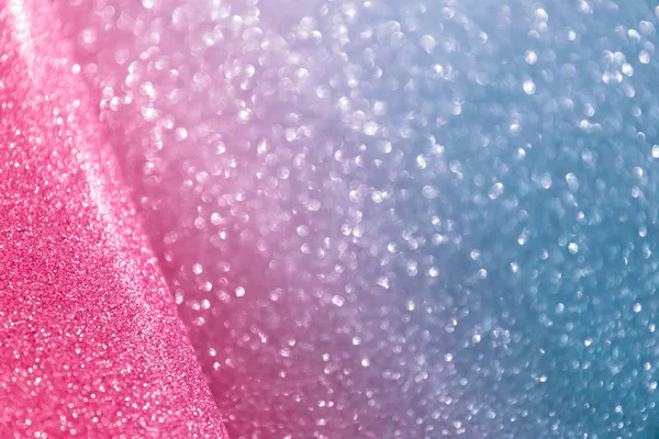 Niewyraźne Brokat Neon Różowy Niebieski Tło Wakacje Każdego Projektu Płytkiej — Zdjęcie stockowe