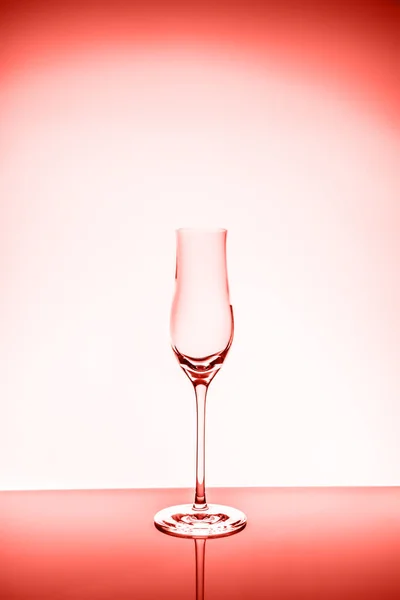 Likörglas Auf Dem Hellen Hintergrund Feines Kristallglas Konzept Vertikal Lebende — Stockfoto