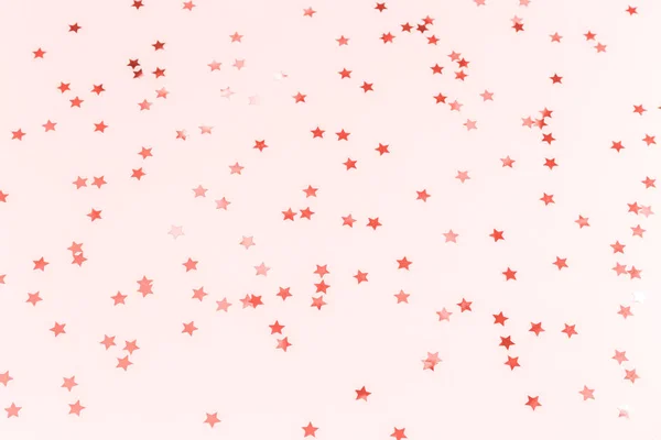 Golden Star Sprinkles Blue Festive Holiday Background Celebration Concept Top — Stock Photo, Image