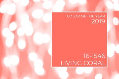 Ufuk bokeh beyaz ile tatil arka plan bulanık. Noel arka plan. Yatay. Lila tonu. Yaşam mercan Tema - 2019 yılın renk