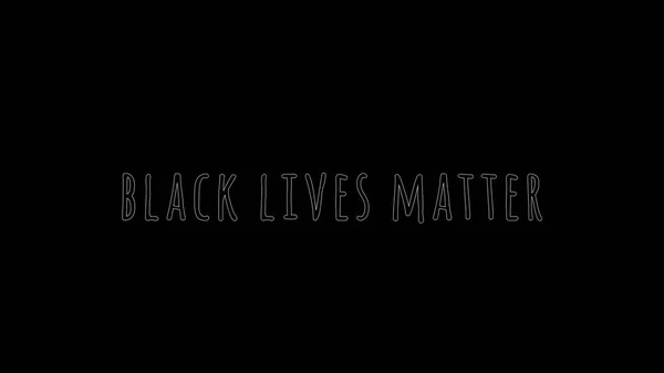 Black Lives Matter formulering på svart droppe — Stockfoto