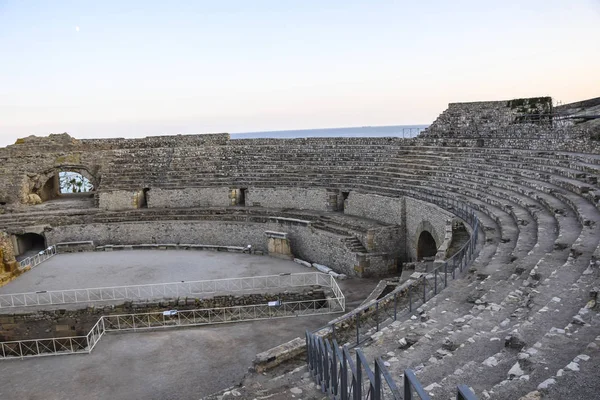 round roman italian spanish forum theater antique ruins stones touris