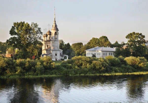 Vologda river and Sretensky church (Church of Meeting) in Vologda. Russia