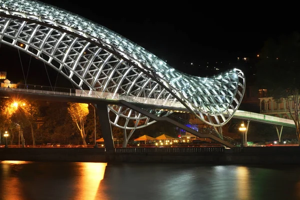 Мост Мира Через Реку Куру Тбилиси Грузия — стоковое фото