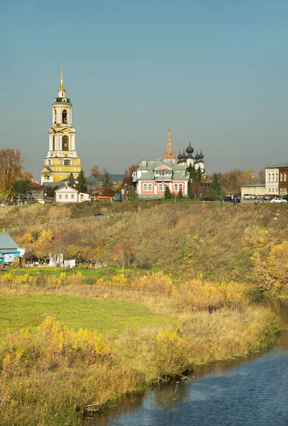 Vue Sur Rivière Kamenka Monastère Dépôt Rizopolozhensky Suzdal Vladimir Oblast — Photo