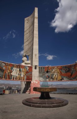 Ulaanbaatar 'daki Zaisan Anıtı. Moğolistan