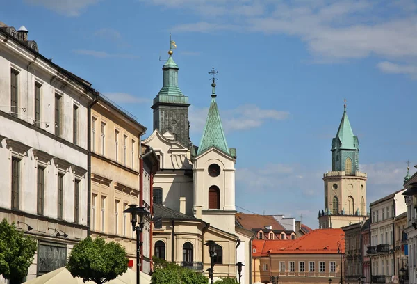 Ulica Krakowskie Przedmieście Lublinie Polska — Zdjęcie stockowe