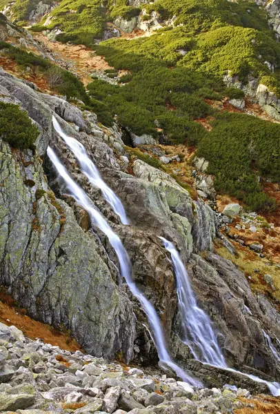 Zakopane Yakınlarındaki Roztoka Nehrinde Wielka Siklawa Şelalesi Polonya — Stok fotoğraf