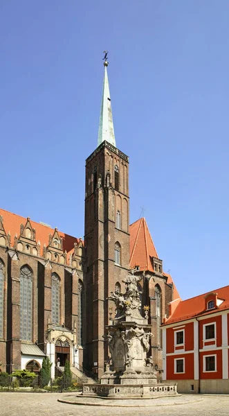 Igreja Santa Cruz Wroclaw Polónia — Fotografia de Stock