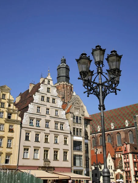 Wroclaw的市场广场波兰 — 图库照片