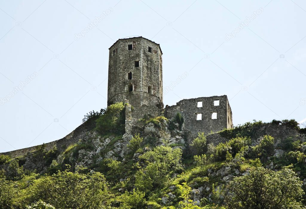 Old tower in Pocitelj. Bosnia and Herzegovina