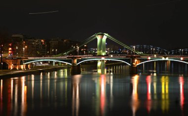 Frankfurt ana caddesinin manzarası. Almanya