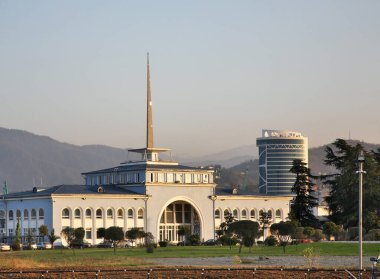 Batumi 'deki deniz istasyonu. Adjara Özerk Cumhuriyeti. Georgia