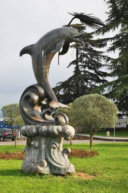 Batumi 'de deniz kenarında gezinti. Adjara Özerk Cumhuriyeti. Georgia
