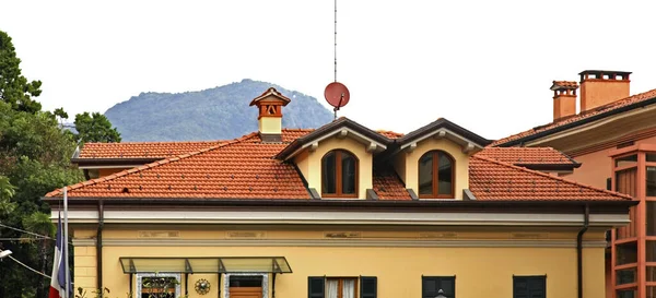 Fragmento Edifício Menaggio Província Como Itália — Fotografia de Stock