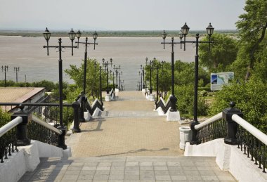 Khabarovsk 'taki Central Park' ta. Rusya