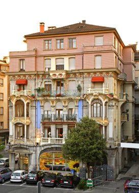 Montreux manzarası. Vaud Kantonu. İsviçre