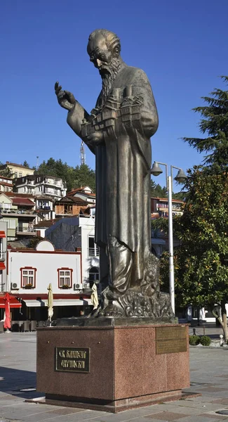 Monumento Clemente Ohrid Macedónia — Fotografia de Stock