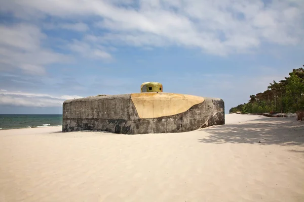 Fortificații Coastă Lângă Jastarnia Peninsula Hel Polonia — Fotografie, imagine de stoc