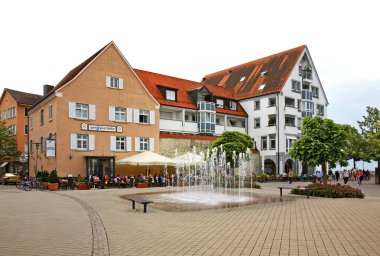 Friedrichshafen 'daki ana meydan. Almanya