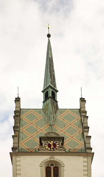 Церковь Святого Николая Ратушной Площади Фридрихсхафене Германия — стоковое фото
