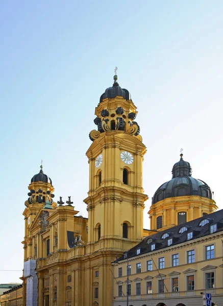 Theatine Kostel Theatinerkirche Kajetan Mnichově Německo — Stock fotografie