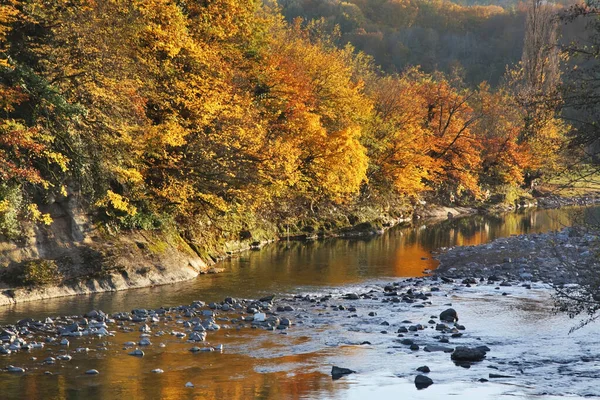 Sungai Tskoltsitela Dekat Desa Gelati Distrik Kutaisi Provinsi Imereti Georgia — Stok Foto