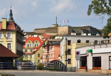 Yaşlı Klodzko 'nun manzarası. Polonya