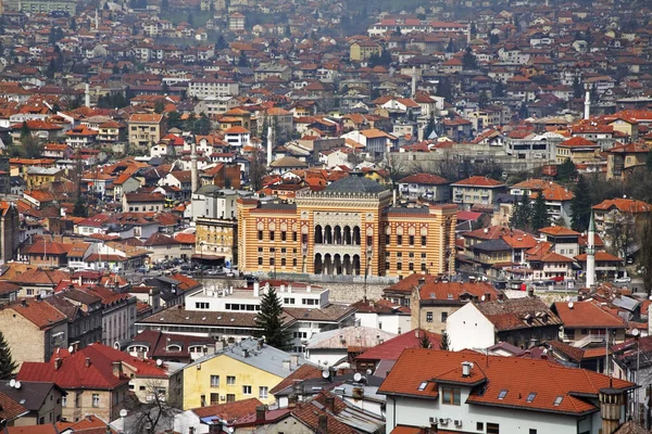 Vista Panorámica Sarajevo Bosnia Herzegovina — Foto de Stock