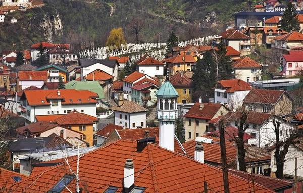 Панорамный Вид Сараево Босния Герцеговина — стоковое фото