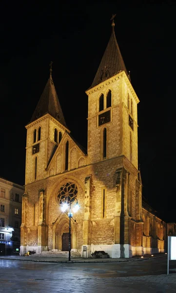 Catedral Coração Jesus Sarajevo Bósnia Herzegovina — Fotografia de Stock