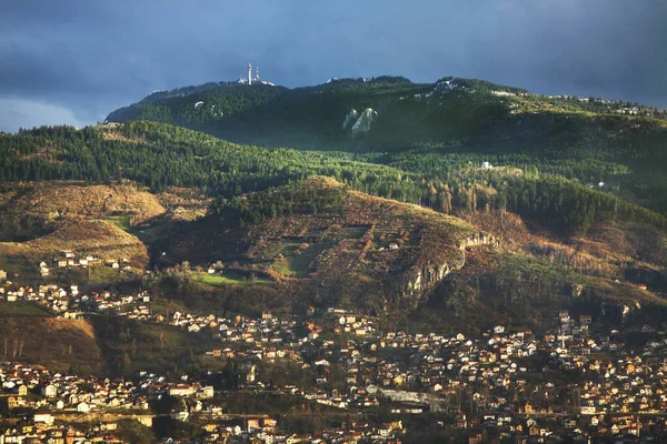 Панорамный Вид Сараево Босния Герцеговина — стоковое фото