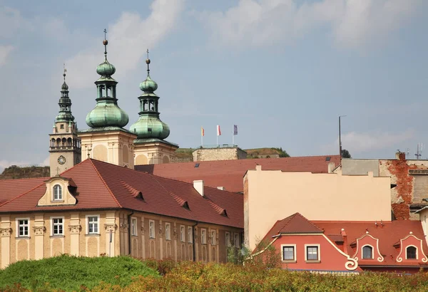 Wieża Kamienicy Klasztor Franciszkanów Kłodzku Polska — Zdjęcie stockowe