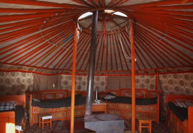 Yurt in Gorkhi-Terelj National Park. Mongolia clipart