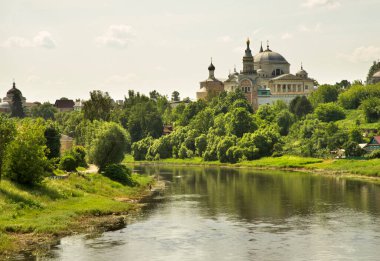 Aziz Manastırı. Torzhok 'taki Boris ve Gleb (Novotorzhsky Borisoglebsky Manastırı). Tver bölgesi. Rusya