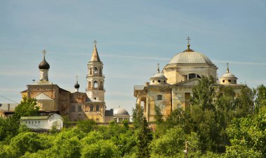 Aziz Manastırı. Torzhok 'taki Boris ve Gleb (Novotorzhsky Borisoglebsky Manastırı). Tver bölgesi. Rusya