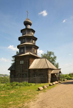 Torzhok 'taki Tikhvin Icon Kilisesi. Tver bölgesi. Rusya