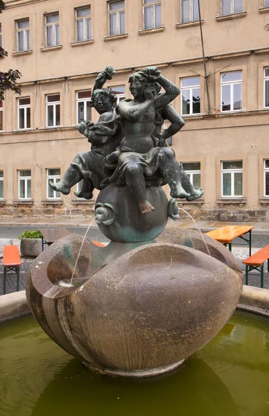 Marktfrauen Brunnen Zittau Deutschland — Stockfoto