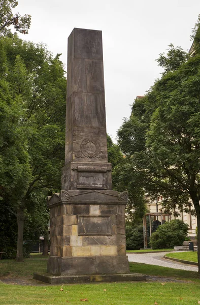 Grunnlovskolonnen Konstitutionssaule Zittau Tyskland – stockfoto