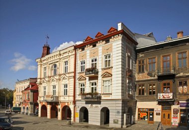 Przemysl 'deki Pazar Meydanı. Polonya